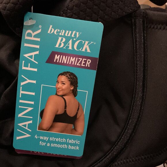 Vanity Fair Black Minimizer Bra, 34G - Picture 7 of 8